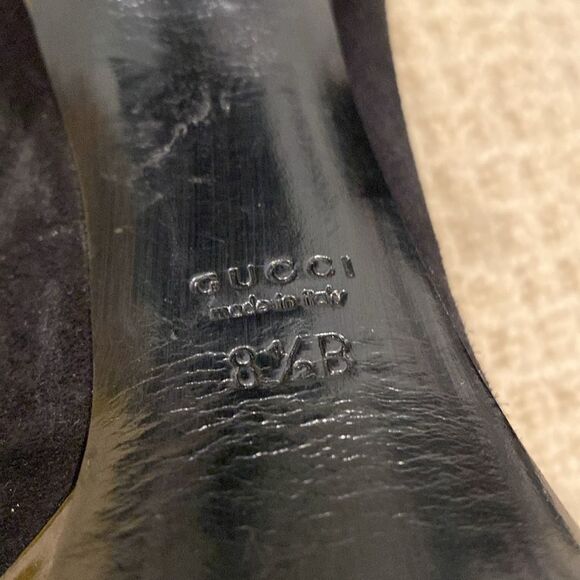 Gucci black Vintage Lace Up Platform Collegiate Women's Shoes Size 8.5 - Picture 7 of 9